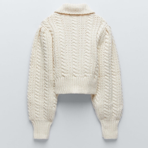 ZARA | Bloggers Fave Cropped Cable Knit Sweater - Picture 15 of 16